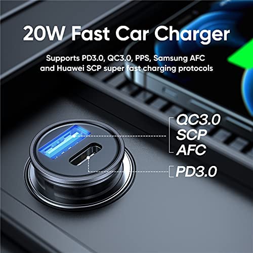 Joyroom C-A06 3.1A Mini chargeur de voiture rapide à double port avec câble micr
