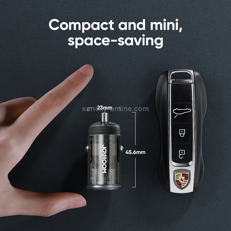 Joyroom mini double port USB Type C / USB 20 W 3 A chargeur de voiture intelligent