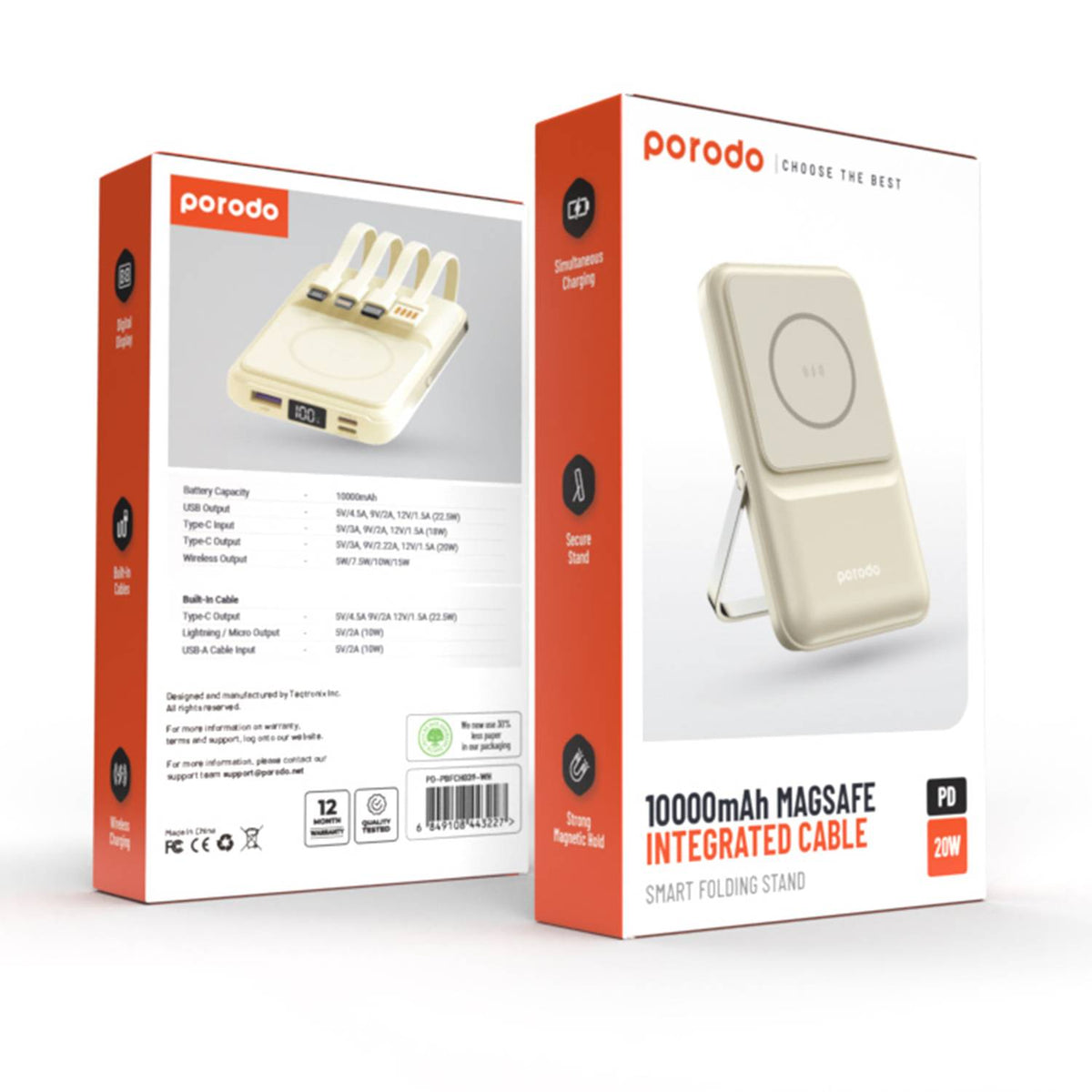 power bank porodo 10000mah magsafe  blanc