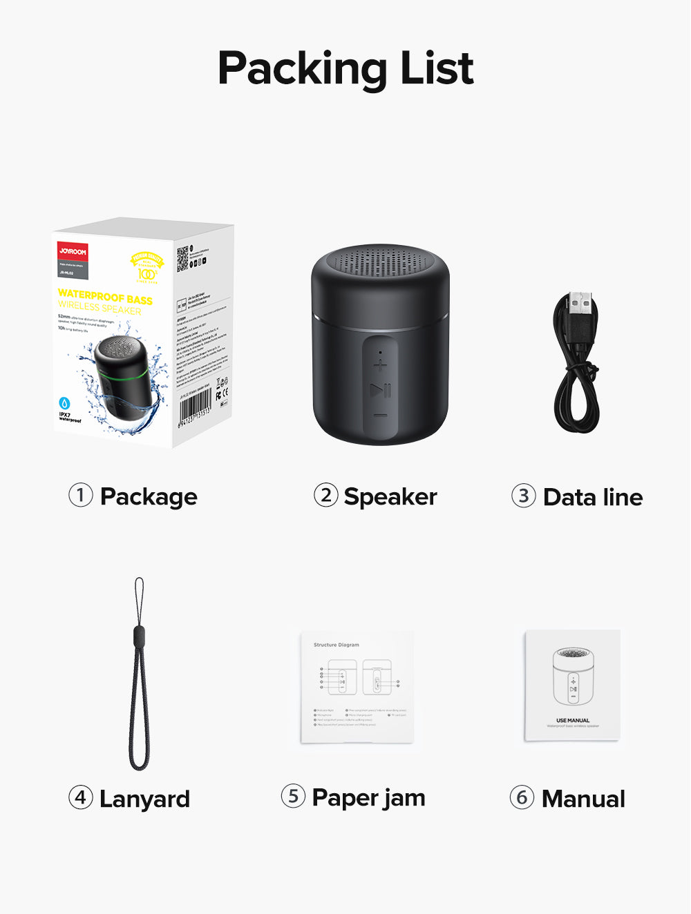 Haut-parleur sans fil Bluetooth JR-ML01