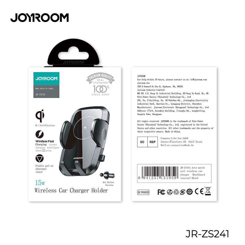 JOYROOM JR-ZS241 Support de charge sans fil pour véhicule Manuel d'utilisation