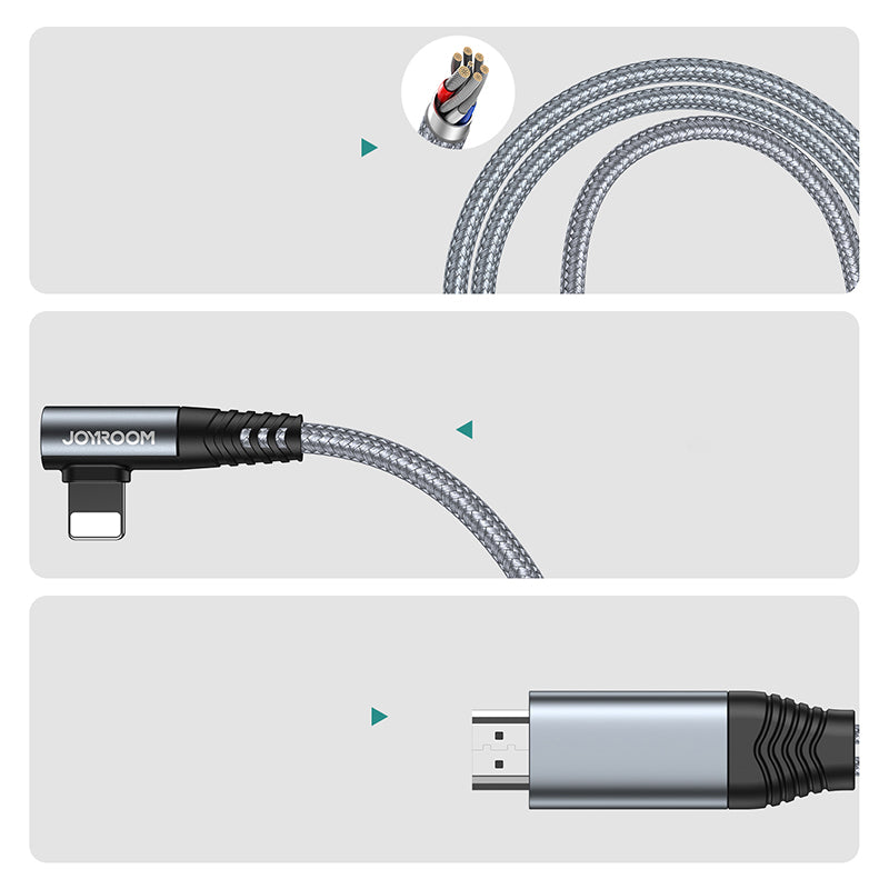 JOYROOM SY-35L1 Câble adaptateur Lightning 8 broches vers HDMI 4K, longueur 3 m