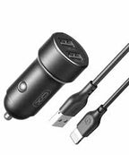 Chargeur Voiture Double USB 12W avec Câble Lightning  XO CC53
