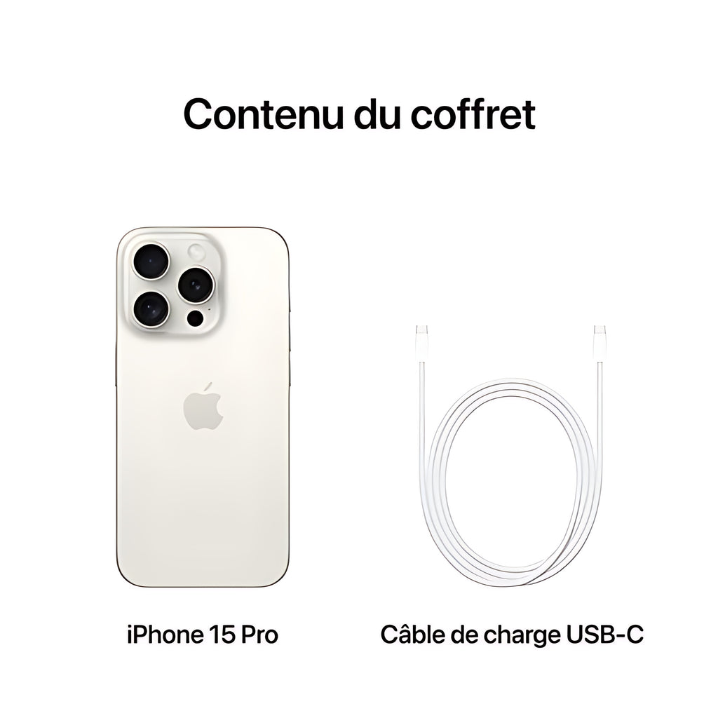 IPHONE 15 PRO MAX 256GO BLANC TITANIUM - APPLE