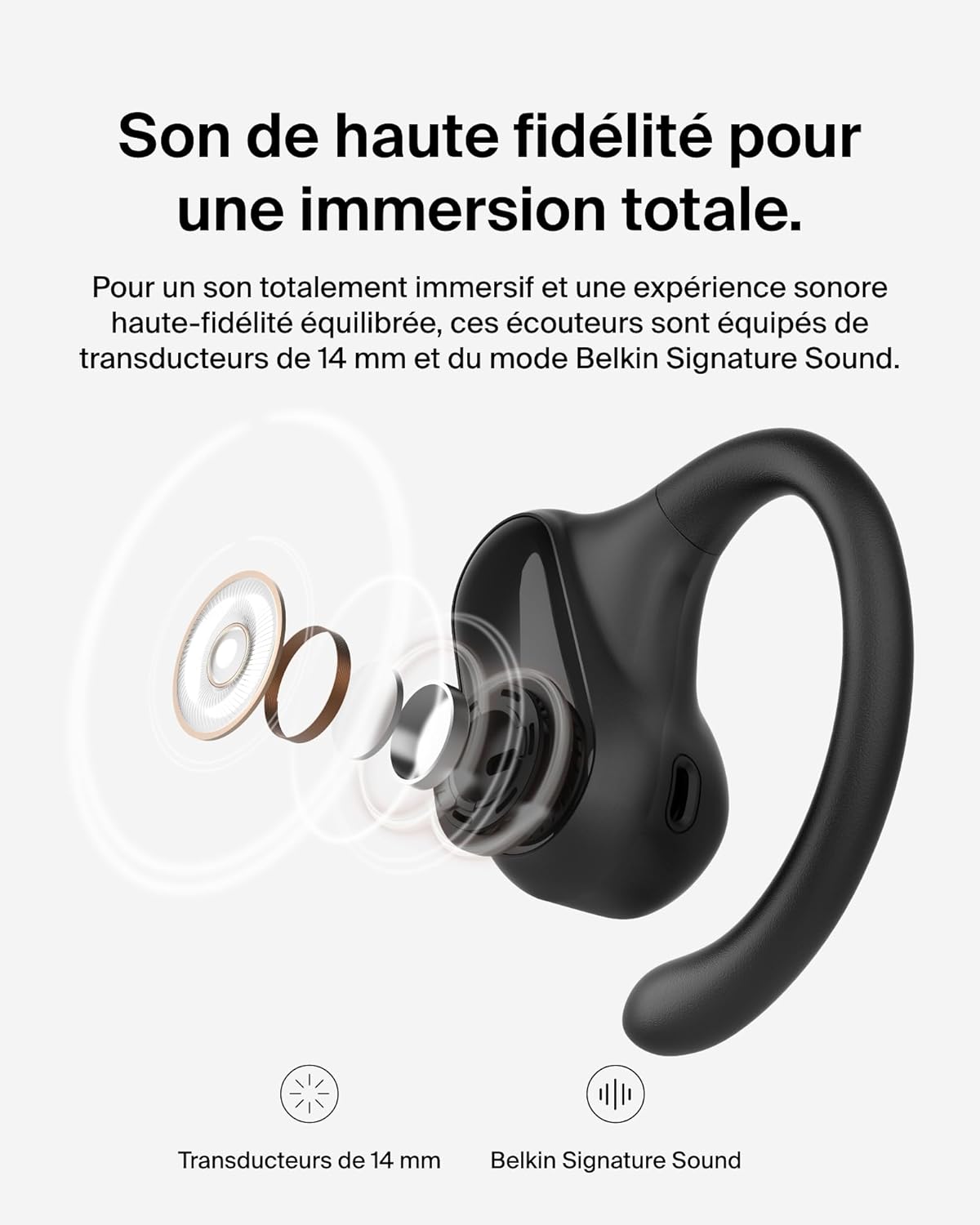 Écouteurs sans fils Oreilles Libres Belkin SoundForm - Noir