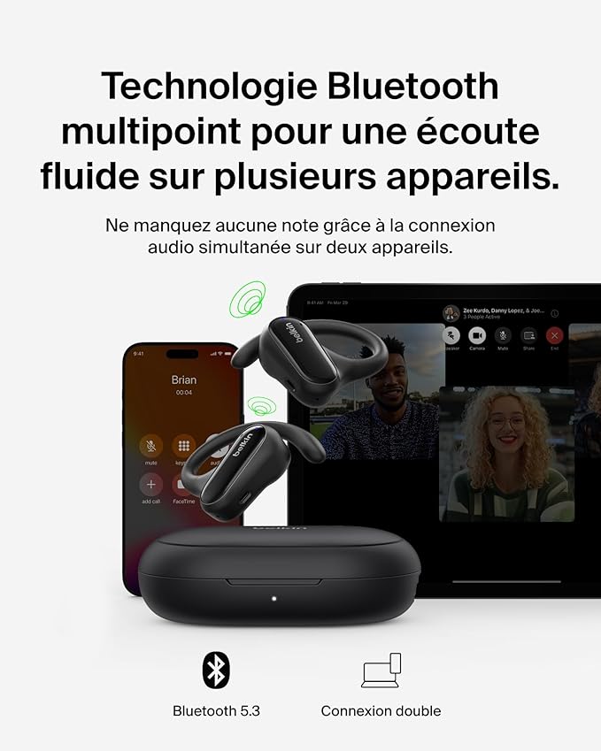 Écouteurs sans fils Oreilles Libres Belkin SoundForm - Noir
