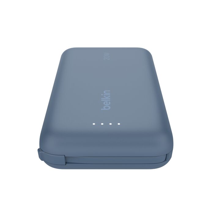 BoostCharge-Power Bank 10K with Integrated Cable- BLEU