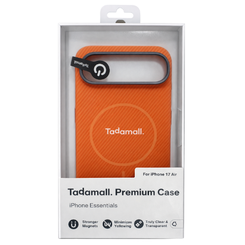 Coque iPhone 17 air rimowa carbon fiber Orange