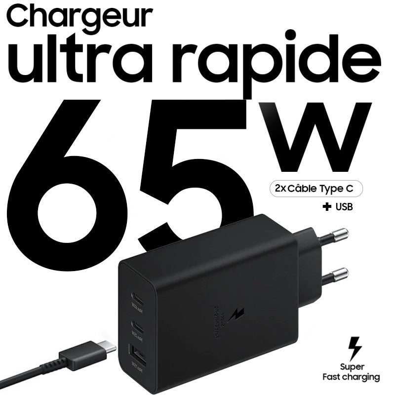 Chargeur 65W Samsung Power Adapter Trio