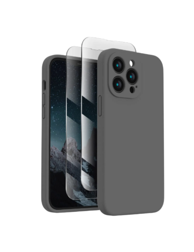 Coque MagSafe iPhone 13 Pro Max avec Support Rotatif Gris/Bleu