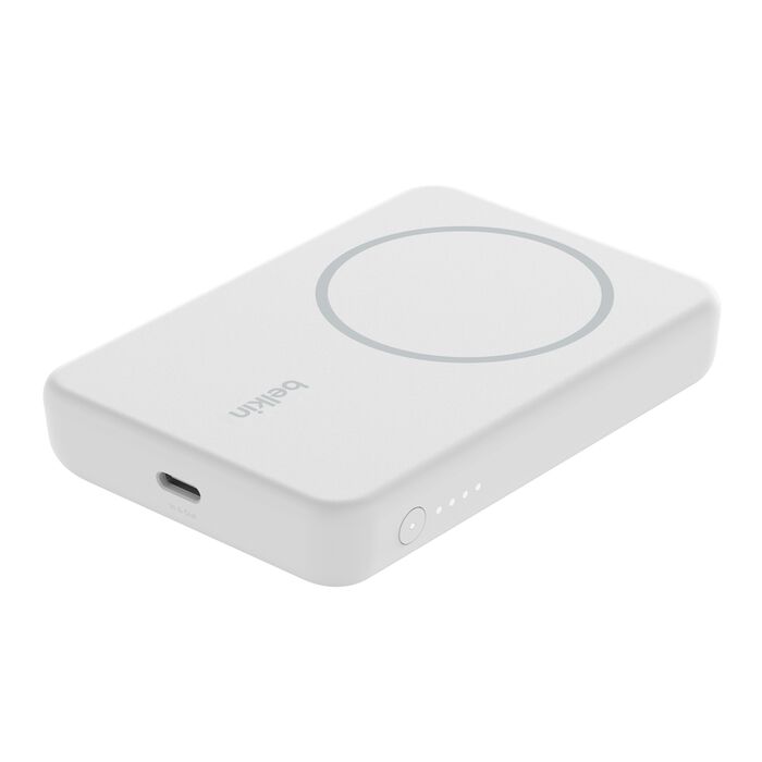 POWER BANK BELKIN BOOST CHARGE MAGSAFE 5000MAH + SUPPORT - BLANC
