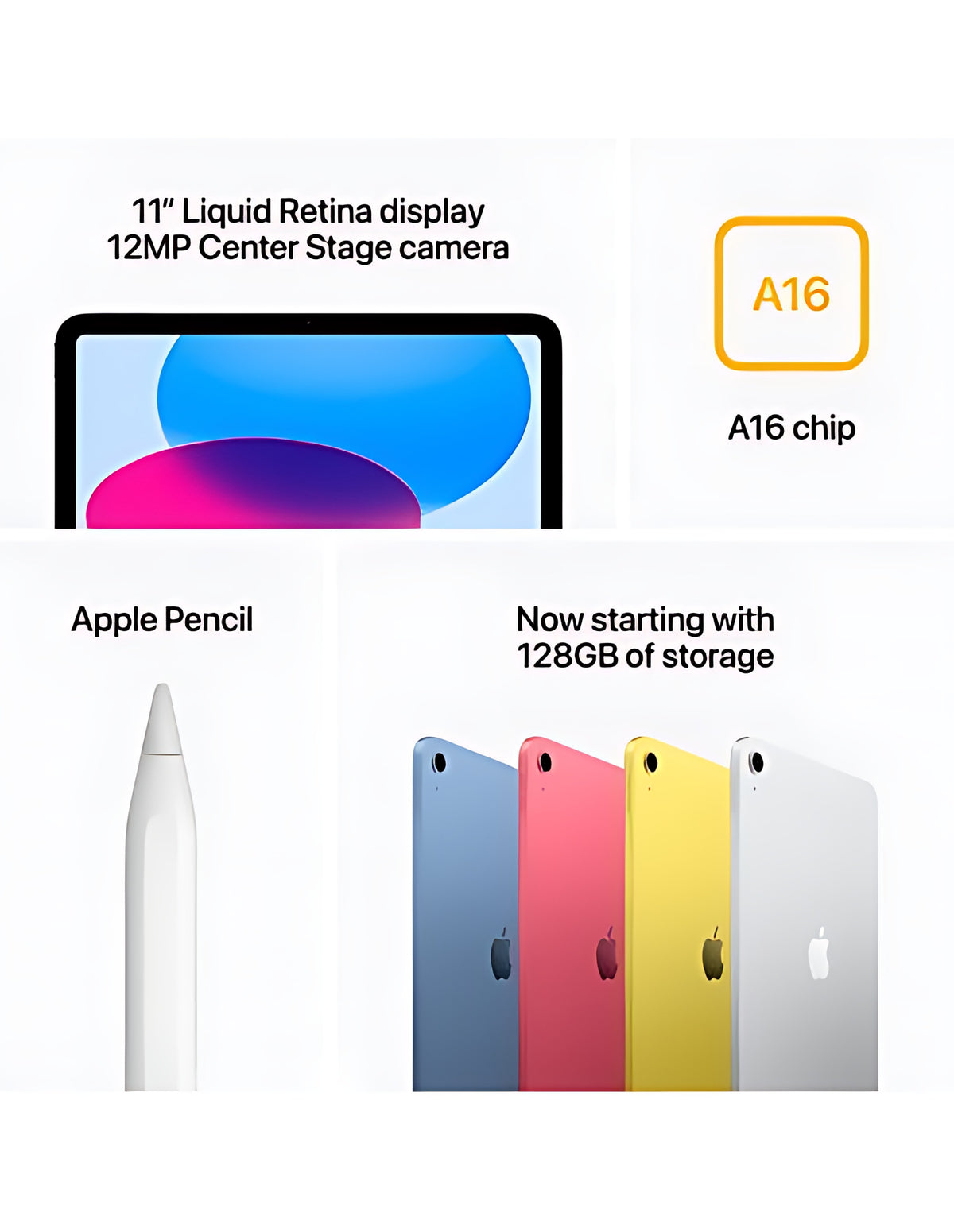 iPad 11è génération A16 128Go Wi-Fi bleu