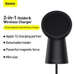 Baseus Simple Magnetic Stand Wireless Charger – Image 3