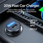 Joyroom mini double port USB Type C / USB 20 W 3 A chargeur de voiture intellige – Image 5