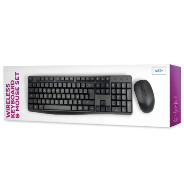 ENSEMBLE CLAVIER ET SOURIS SETTY SANS FIL - NOIR
