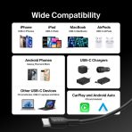 USB-C to USB-C Cable 60W, 3.3ft/1m, Black – Image 3