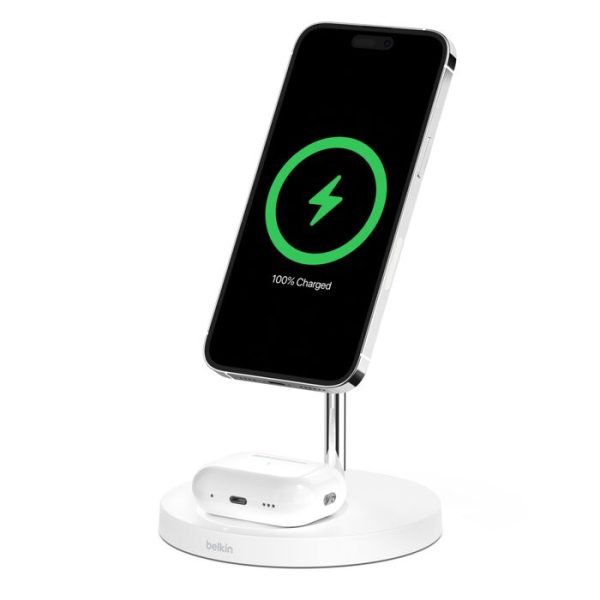 Station de charge sans fil 2 en 1 Belkin pour smartphone et écouteurs