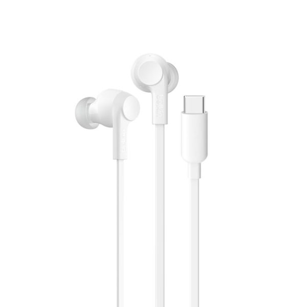 Earbuds filaires ANC USB-C Belkin Blanc