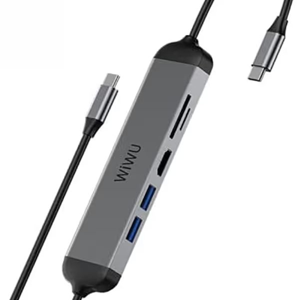WIWU ALPHA 5 IN 1 USB-C HUB A521H - Gris