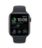 Apple Watch SE GPS 44 mm avec boîtier en aluminium et bracelet sport minuit - M/L – Image 2