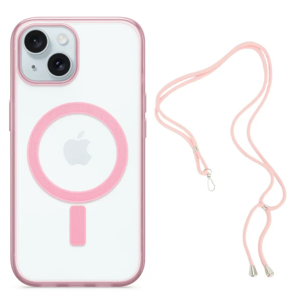 Coque en Silicone MagSafe avec Chaîne pour iPhone 13