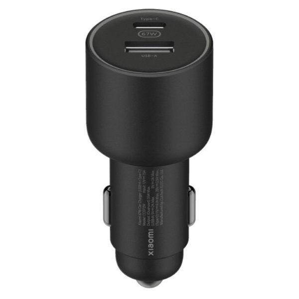 Chargeur Allume Cigare XIAOMI 67W 2 PORTS ( USB-C / USB-A ) / Noir