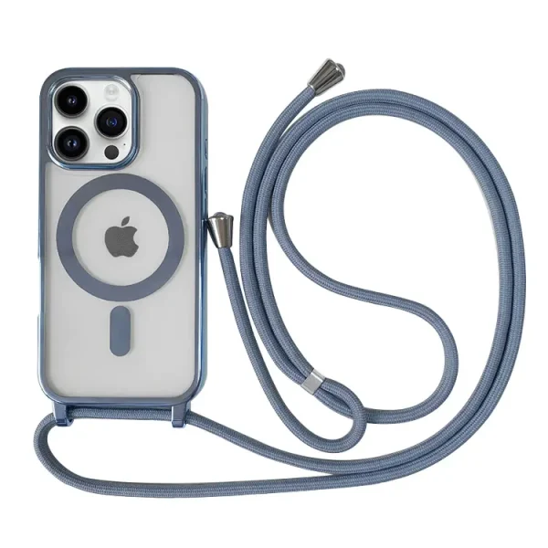 Coque en Silicone MagSafe avec Chaîne pour iPhone 14